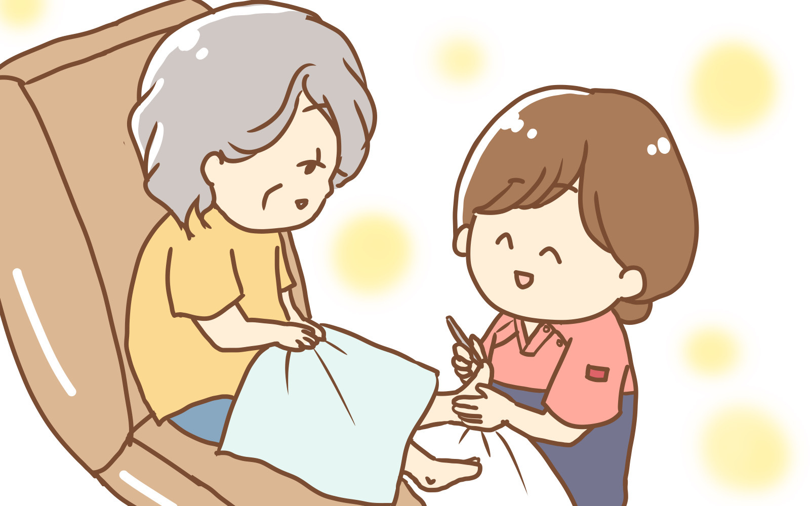 巻き爪治療のイラスト